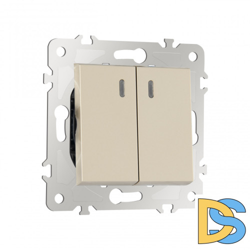 Выключатель жалюзи с подсветкой Arte Milano 203.39-2.shampan