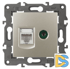 Розетка RJ45+TV Эра 14-3110-04 Б0034317