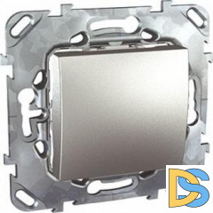 Выключатель 1-клавишный, Алюминий, серия UNICA TOP/CLASS, Schneider Electric