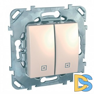 Выключатель для жалюзи (рольставней) с фиксацией, Бежевый, серия Unica, Schneider Electric