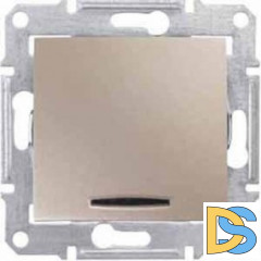 Выключатель 2-полюсный 1-клавишный с индикацией, Титан, серия Sedna, Schneider Electric