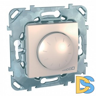 Диммер поворотно-нажимной, 400Вт LED универсальны, Бежевый, серия Unica, Schneider Electric