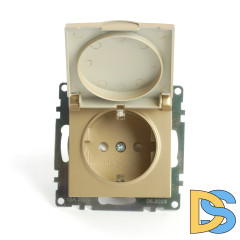 Розетка 1-местная с/з с защитной шторкой Stekker Катрин GLS16-7112-08 49222