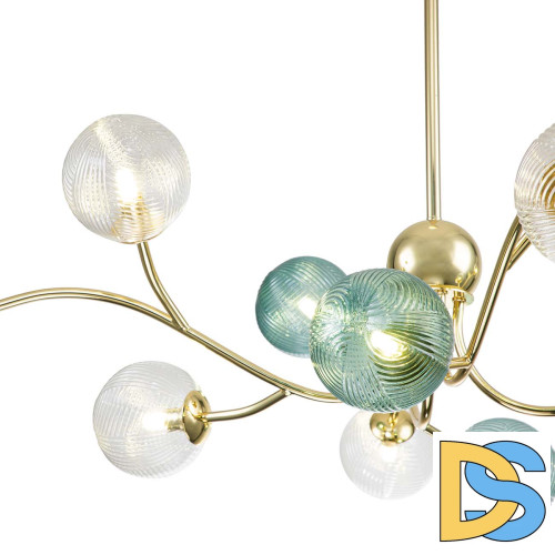 Люстра на штанге Indigo Selva 11032/12R Gold V000298