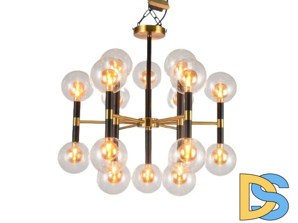 Люстра на штанге Elvan LU-7630/18-G9-GlBkCl