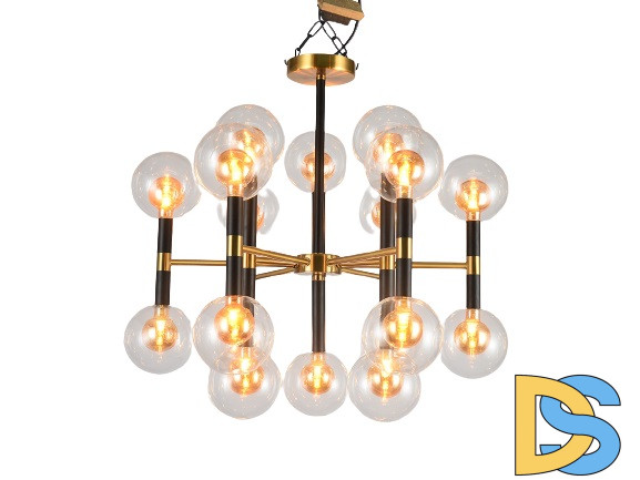 Люстра на штанге Elvan LU-7630/18-G9-GlBkCl