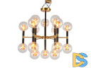 Люстра на штанге Elvan LU-7630/18-G9-GlBkCl