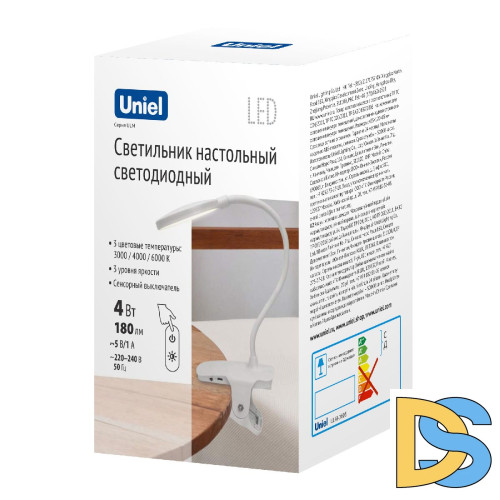 Настольная лампа Uniel ULM-D605 4W/3000-6000K/DIM WHITE UL-00010742