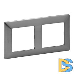 Рамка 2-постовая Legrand Valena Life Сталь 754152
