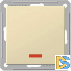 Переключатель Wessen 59 1-клавишный с подсветкой, слоновая кость