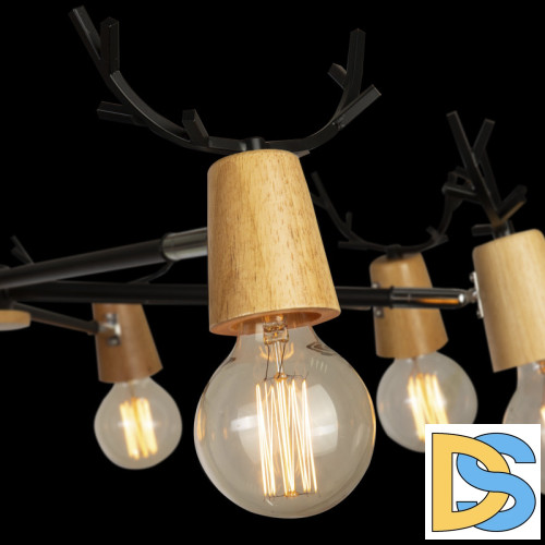 Люстра на штанге Loft IT Sven 10024/8 Black