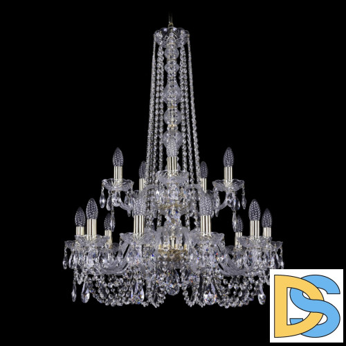 Подвесная люстра Bohemia Ivele Crystal 1402/10+5/240/h-90/2d G