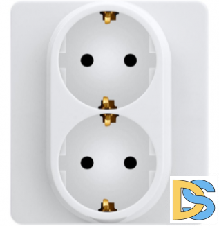 Розетка Legrand Inspiria 2-я с/з белый, 673750