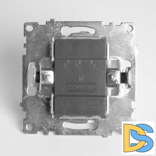 Выключатель трехклавишный Stekker GLS10-7108-01 Катрин 49171