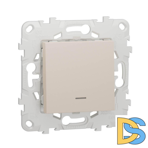 Переключатель одноклавишный с подсветкой Schneider Electric Unica New NU520344N