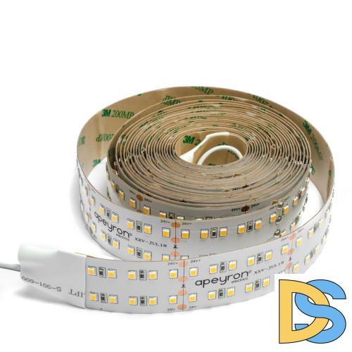 Светодиодная лента Apeyron 24В ПРО 38Вт/м smd2835 240д/м IP20 3800Лм/м 5м 4000К 00-315