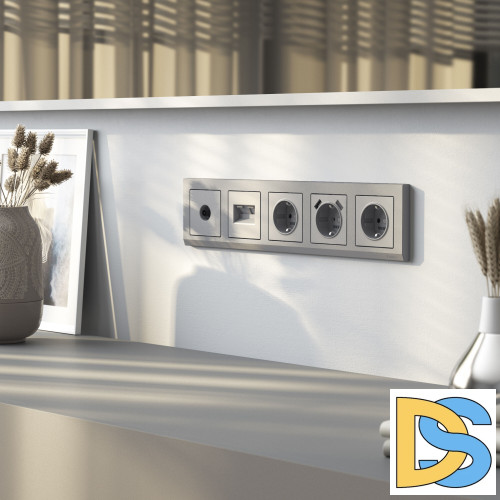 ТВ-розетка оконечная Werkel (серебряный матовый) W1183065