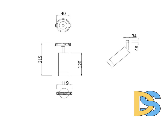 Трековый светильник Maytoni Focus LED TR019-2-7W4K-W