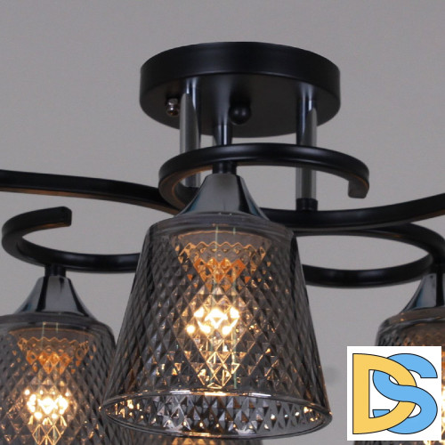 Потолочная люстра Reluce 06089-0.3-06 BK+CR