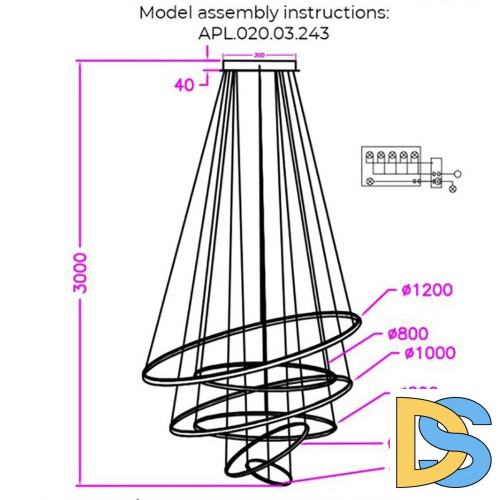 Подвесная светодиодная люстра Aployt Monisia APL.020.03.243