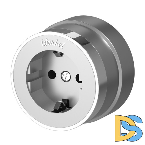 Розетка с заземлением Werkel Vintage (серебро матовый W5871054