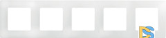 Рамка 5-постовая Legrand Etika белая 672505