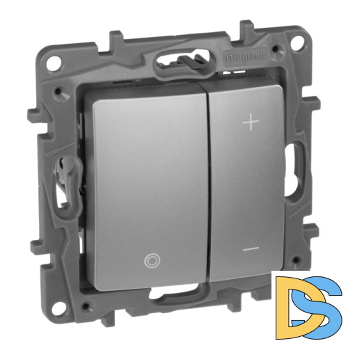 Диммер кнопочный Legrand Etika без нейтрали 400W алюминий 672418