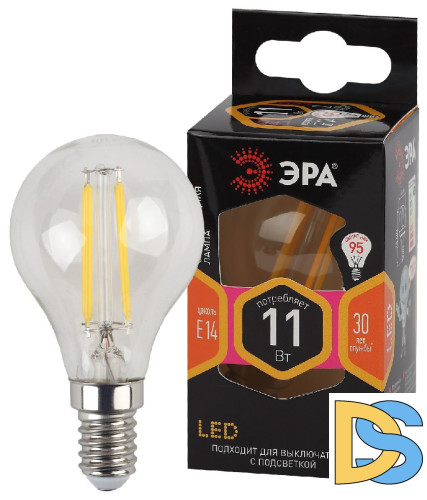 Лампа светодиодная Эра E14 11W 2700K F-LED P45-11w-827-E14 Б0047012