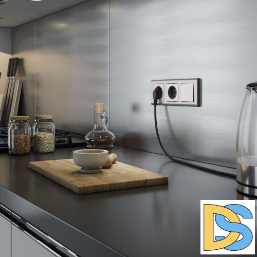 Выключатель одноклавишный Werkel (глянцевый никель) W1110002