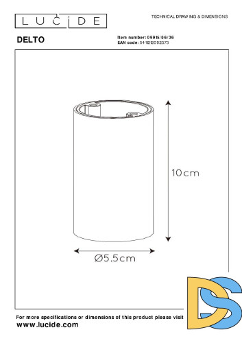 Накладной светильник Lucide Delto 09915/06/36