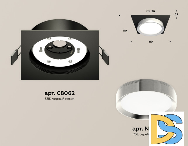 Встраиваемый светильник Ambrella Light Techno Spot XC8062003 (C8062, N8118)