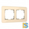 Рамка из стекла на 2 поста Elite айвори W0022443
