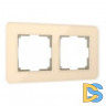 Рамка из стекла на 2 поста Elite айвори W0022443