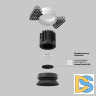 Встраиваемый светильник Maytoni Technical Downlight Round DL058-7W3K-TRS-B