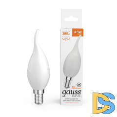 Светодиодная филаментная лампа Gauss Basic Filament Е14 4,5W 2700K 1045115
