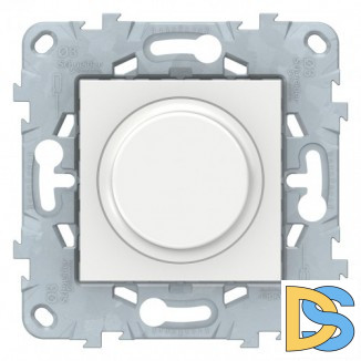 Диммер поворотно-нажимной, 400Вт для л/н и эл.трансф., Белый, серия Unica New, Schneider Electric