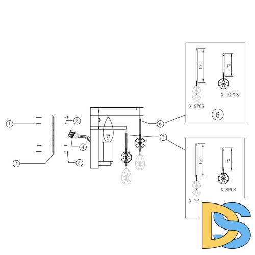 Настенный светильник Maytoni Linn MOD091WL-01CH