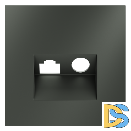 Накладка для розетки TV+RJ45 кат. 6, S70 (титан)