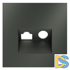 Накладка для розетки TV+RJ45 кат. 6, S70 (титан)