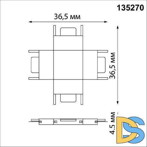 X-соединитель с токопроводом Novotech Shino Easy 135270