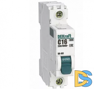 Автоматический выключатель DEKraft ВА-101 1P 16А 4.5кА, 11054DEK