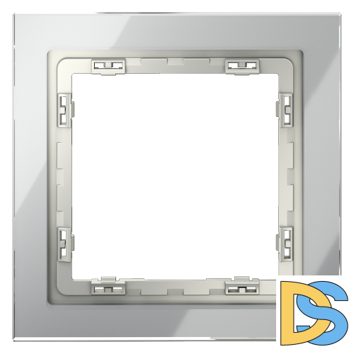 Рамка стеклянная VOLTUM S70 на 1 пост, (сталь, стекло)