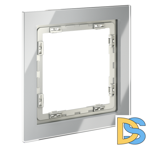 Рамка стеклянная VOLTUM S70 на 1 пост, (сталь, стекло)