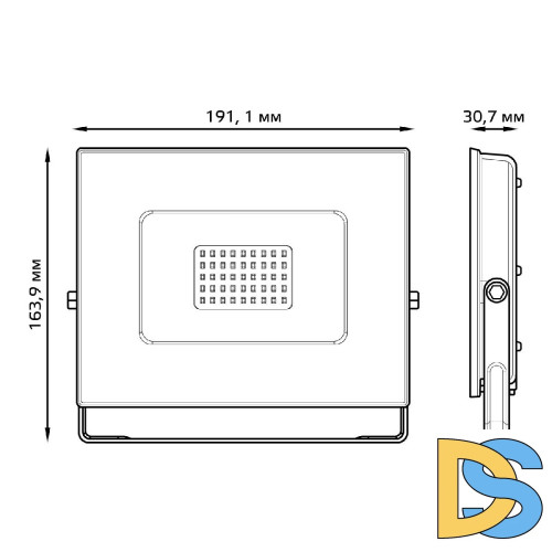 Прожектор светодиодный Gauss 70W 613100370