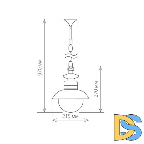 Уличный подвесной cветильник Elektrostandard Talli H GL 3002H черный 4690389106590