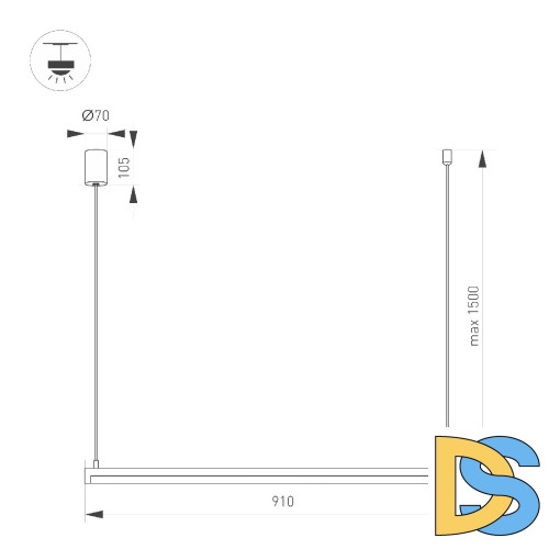 Подвесной светильник Arlight SP-UMBRA-HANG-H-L900-15W Day4000 036943(1)
