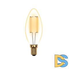 Лампа светодиодная филаментная (UL-00002396) Uniel E14 5W 2250K прозрачная LED-C35-5W/GOLDEN/E14 GLV21GO
