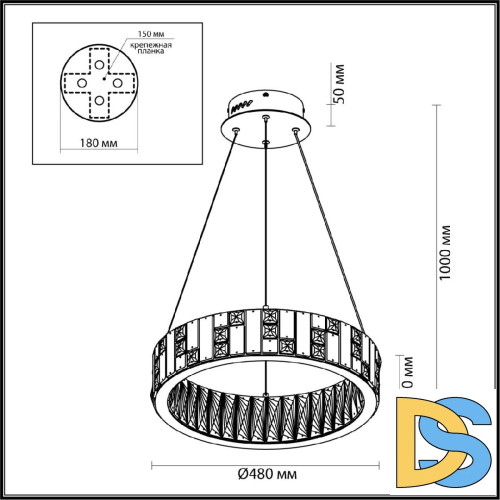 Подвесная люстра Odeon Light Crossa 5072/60L