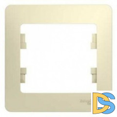 Рамка 1-ая (одинарная), Бежевый, серия Glossa, Schneider Electric