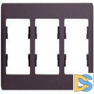 Рамка 3-ая (тройная), Платина, серия Glossa, Schneider Electric